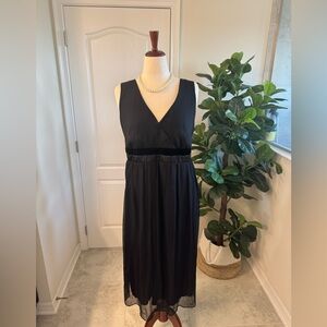 Elegant Black Sleeveless Dress with Back Tie, in Women’s Size 18